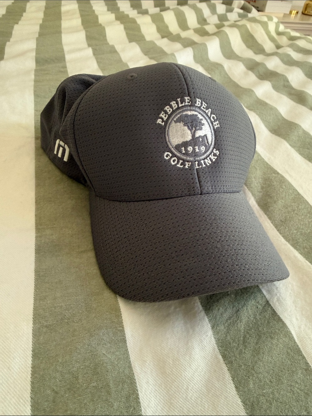 Pebble Beach Travis Mattew Men's Dark Gray Performance Golf Cap